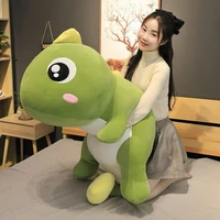 60 130cm big size long lovely dinosaur plush toy soft cartoon animal dinosaur stuffed doll pillow for kids girl birthday gift