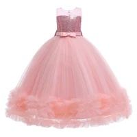 pink sequins flower girl dresses for weddings tank sleeveless girlstulle tutu pageant dress kids communion gowns