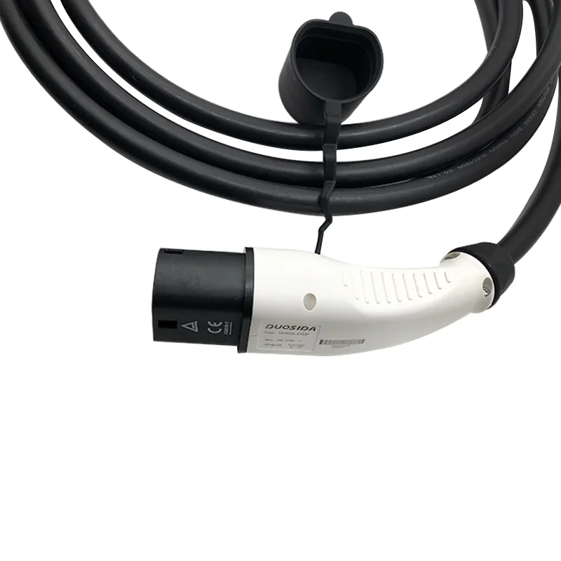 32A EV зарядное устройство 5 м черный кабель SAE J1772 к IEC 62196 2 Тип 1 К разъем для зарядной