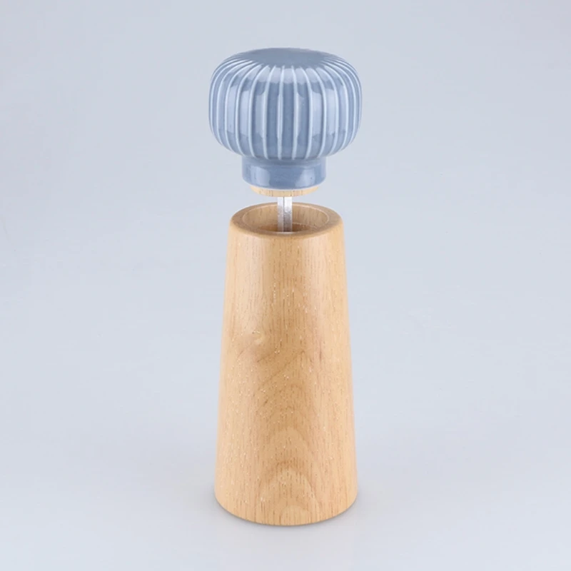 

Wood Salt and Pepper Mill with Strong Adjustable Ceramic Grinder Rotor Manual Pepper Shakers 7 Inches Kitchen Supplies K3NA