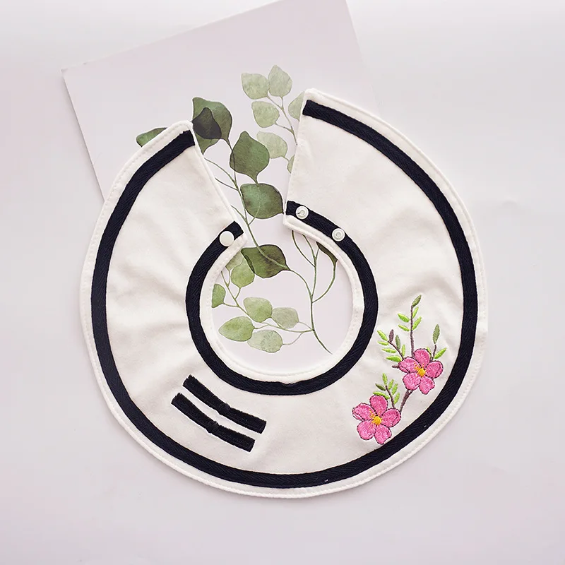 Детский нагрудник с цветочной вышивкой 360 градусов | Детская одежда и обувь