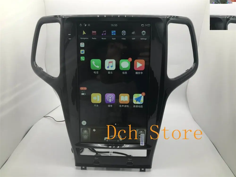 Фото 13.6 inch Vertical Screen Tesla Style Android 11.0 Car DVD GPS Player for Jeep Grand Cherokee 2011-2020 carplay radio navi - купить по