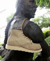 yq8173 rock can roll super quality italian cowhide leather durable stylish handmade goodyear welted suede boots size 35 49
