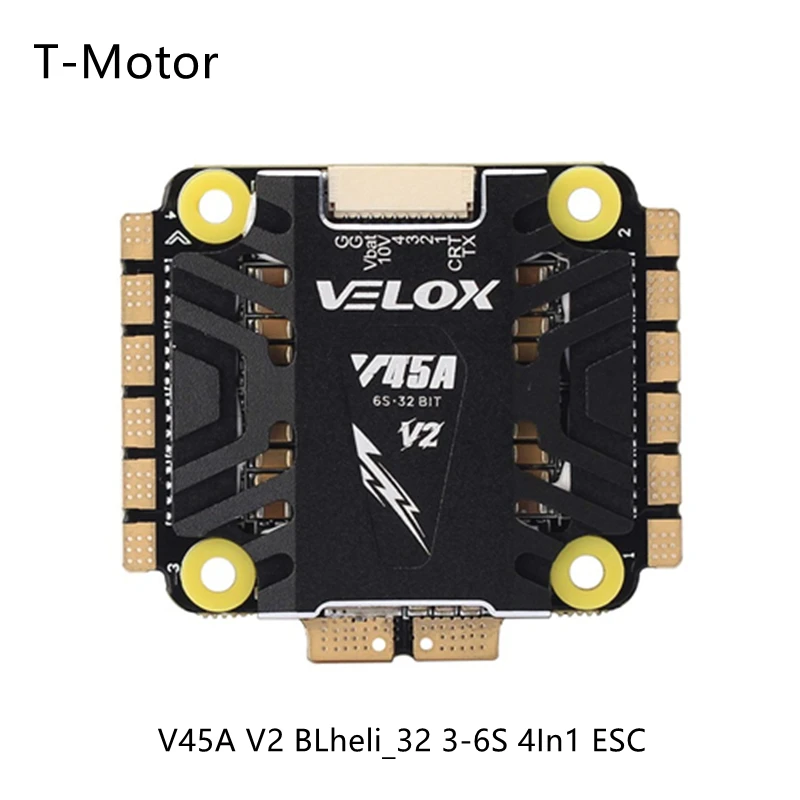 

T-Motor VELOX PACER V45A V2 4in1 ESC 3-6S Lipo 32BIT 10V/2A BEC Speed Controller for FPV RC Racing Drone RC Parts