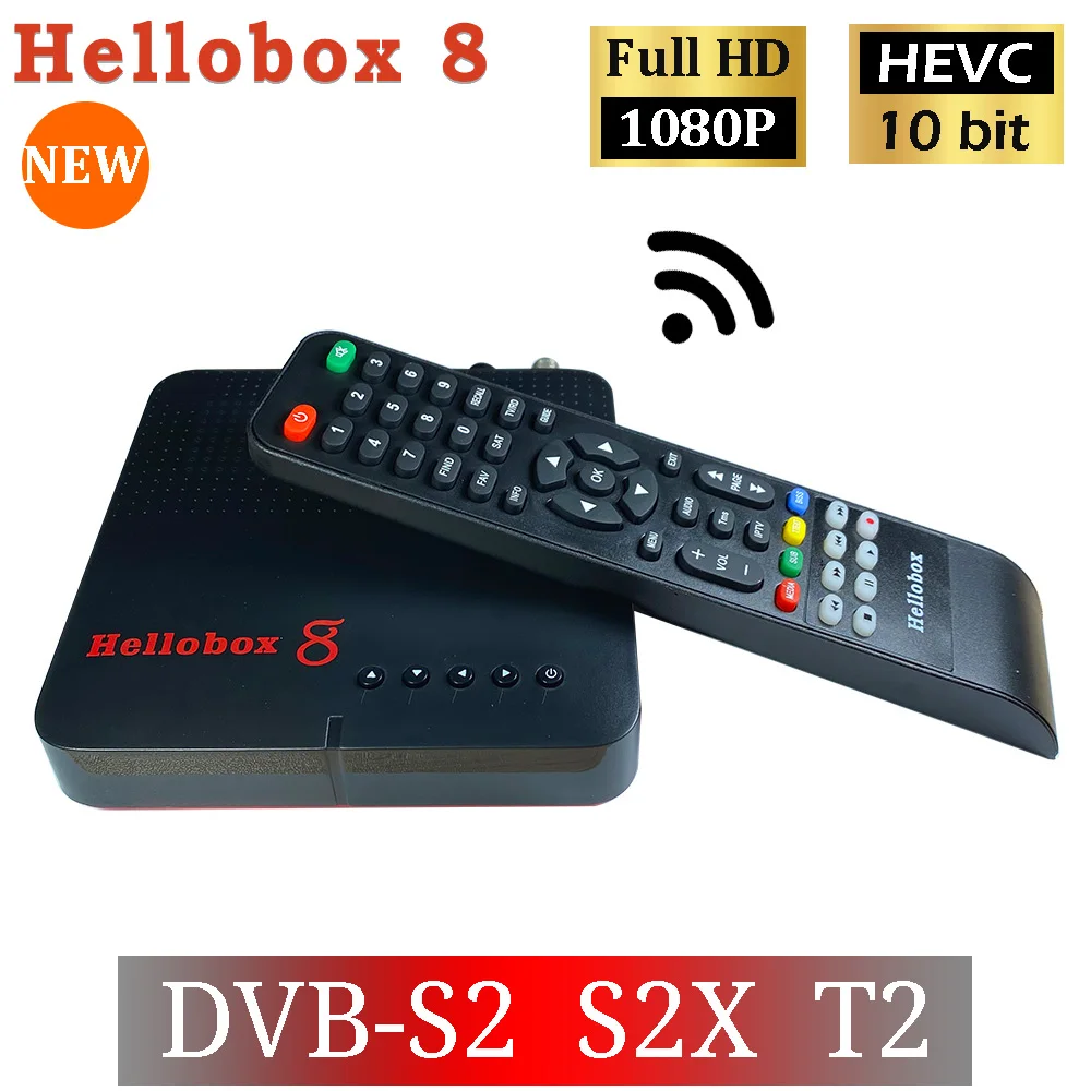Новинка 2020 ТВ приемник H.265 DVB T2 S2 Hellobox 8 телевизионная приставка с поддержкой RJ45 Wi Fi