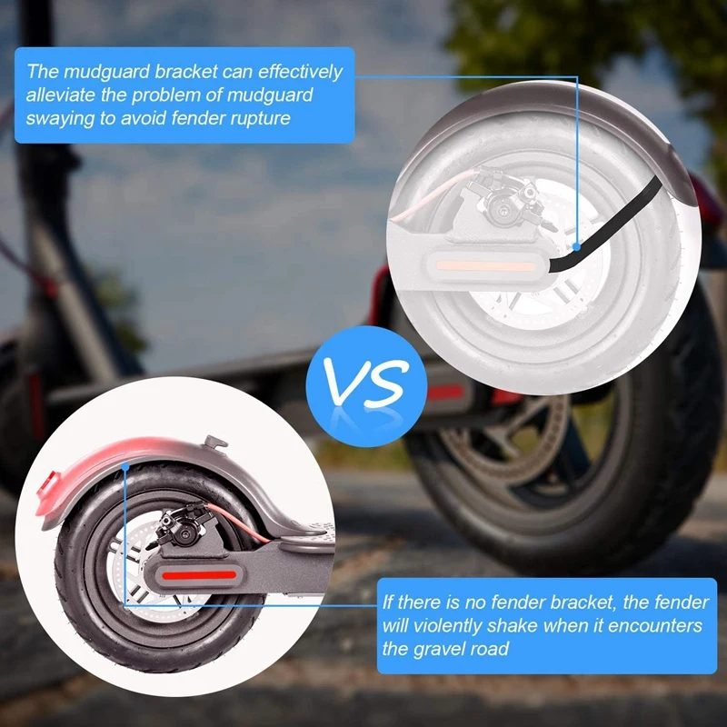 

Rear Mudguard and Bracket Replacement Accessory for Xiaomi M365/M365 Pro Scooter with Screws and Screw Caps