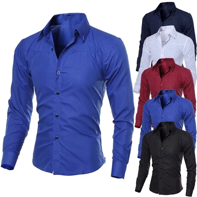 

Mens Shirts Mens Dress Shirts For Men Office Business Casual Japanese Fashion Button Shirt