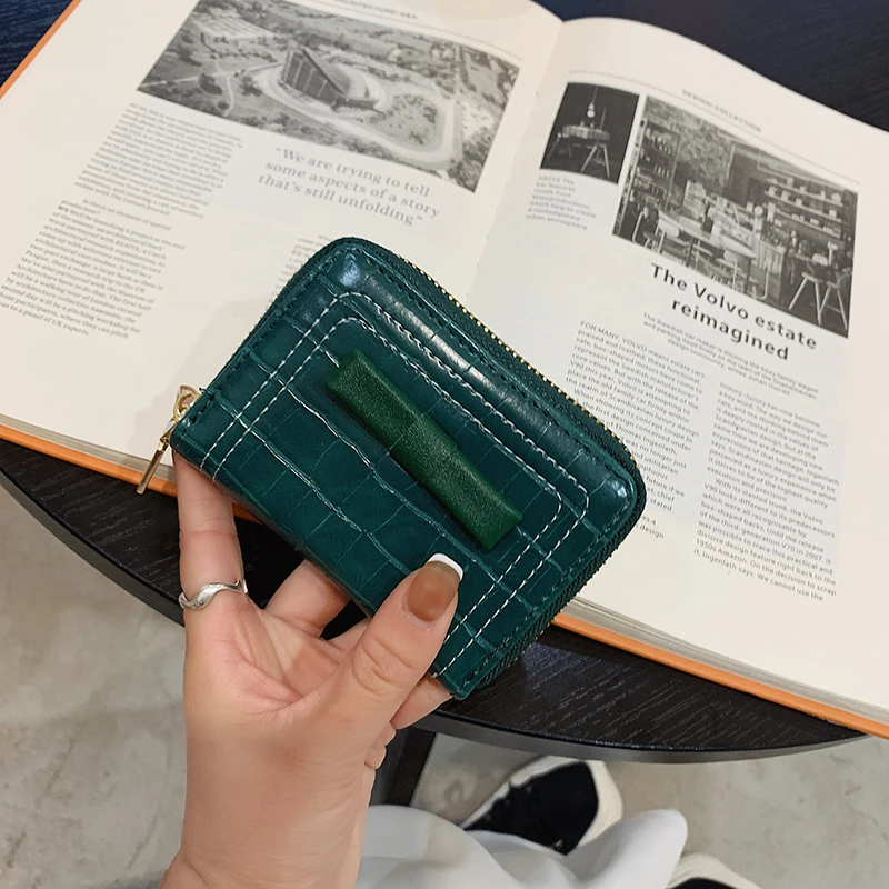 Женский модный кошелек сумка для карт красивый из искусственной кожи на молнии с