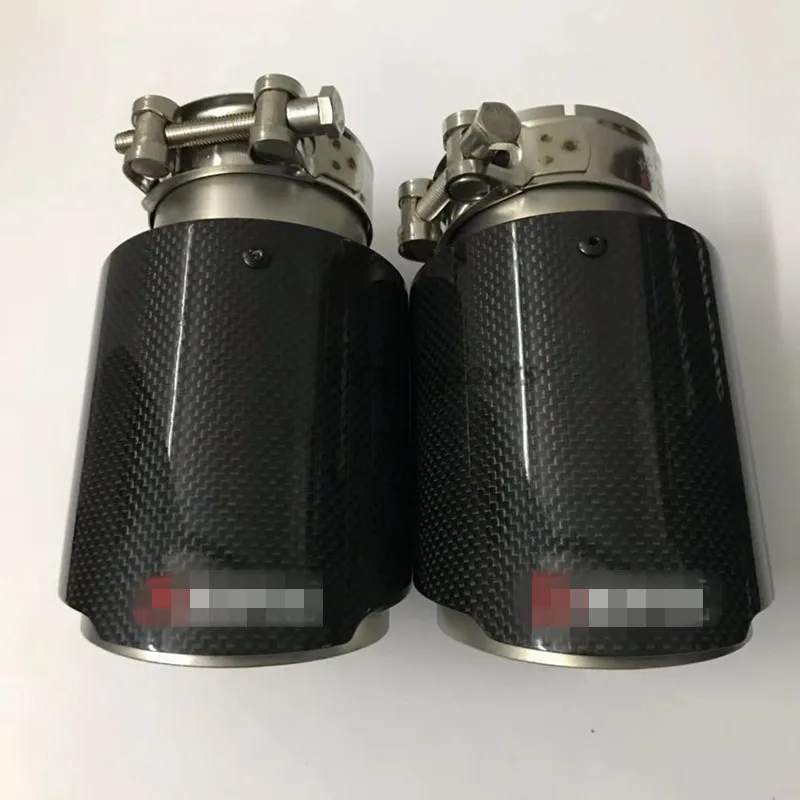 2 шт. Akrapovic полотняная плетеная Глянцевая углеродистая выхлопная система