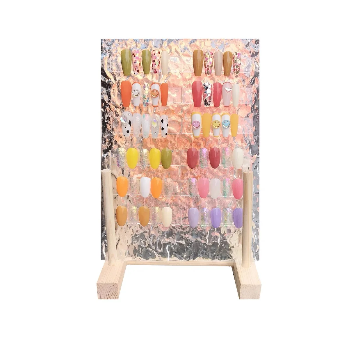 Новый дизайн ногтей кубик льда витрина доска Аврора акриловая готовый образец