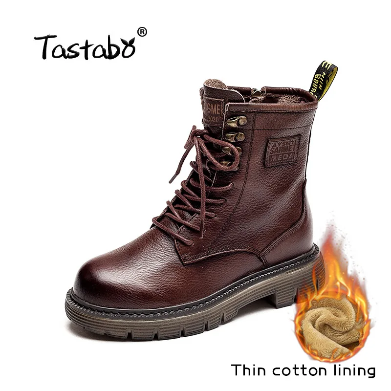 

Ботинки женские зимние из натуральной кожи, классические, черные, с толстым мехом, теплые, 2020, A16-1