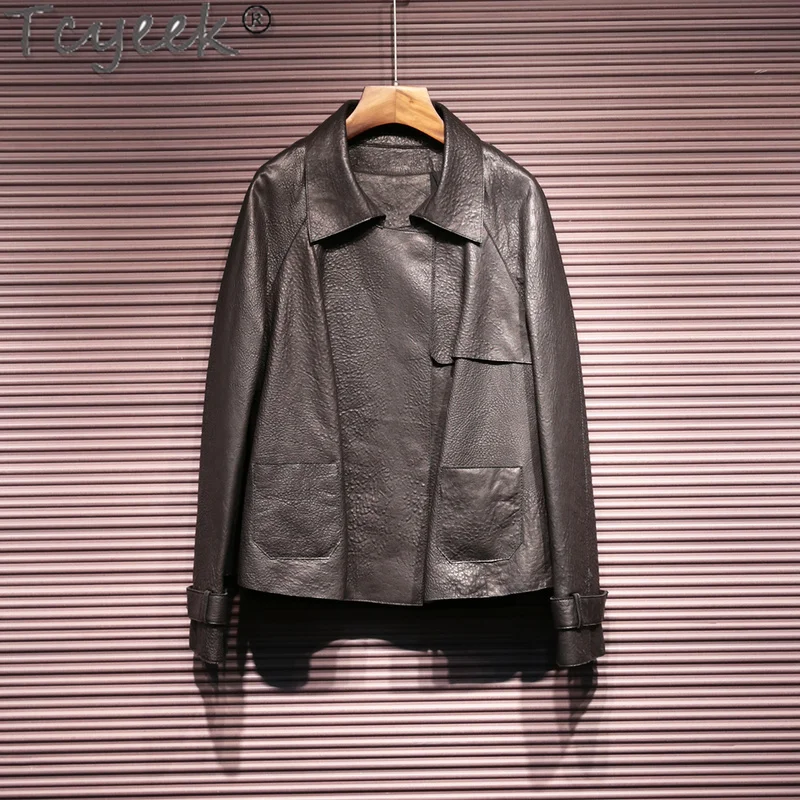 

Tcyeek 100% Genuine Leather Jacket Women Sheepskin Coat Women's Jackets Spring Autumn 2021 Casual Jacket Casaco Feminino Gxy37