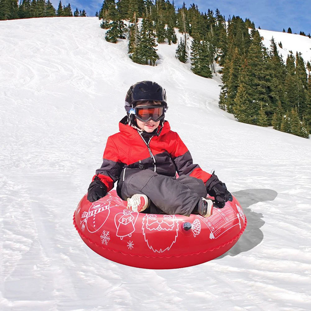 

Snow Toy Winter Inflatable Ski Circle with Handle Snow Tube Skiing Floated Sled for Kids Children Adult Playing Toy