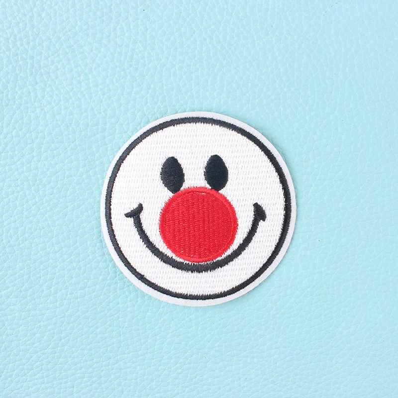 Вышитые нашивки с изображением носа клоуна аппликации для нанесения утюга на