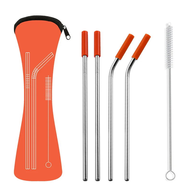 4 шт./лот красочная многоразовая Питьевая соломка 304 нержавеющая сталь