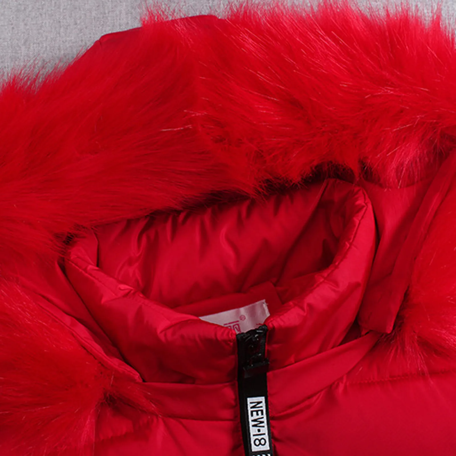 

Women Winter Plus Size Solid Color Down Coat Long Sleeve Zipper Pocket Overcoat Women Loose Big Fur Collar Jacket Coat vestidos
