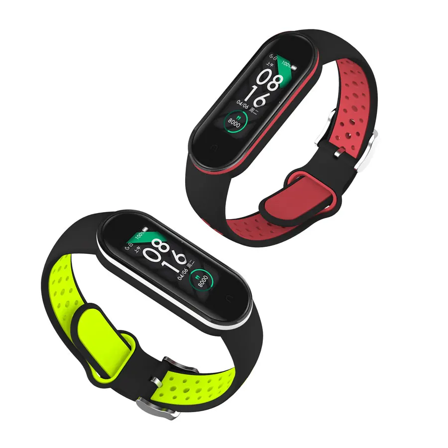 Ремешок для Xiaomi Mi Band 6 5 4 силиконовый браслет NFC смарт-часов аксессуары спортивный