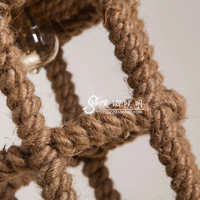 

American Country Hemp Chandelier Loft Retro Art Designer Guest Restaurant Coffee Bar Clothing Store Decoration lampen