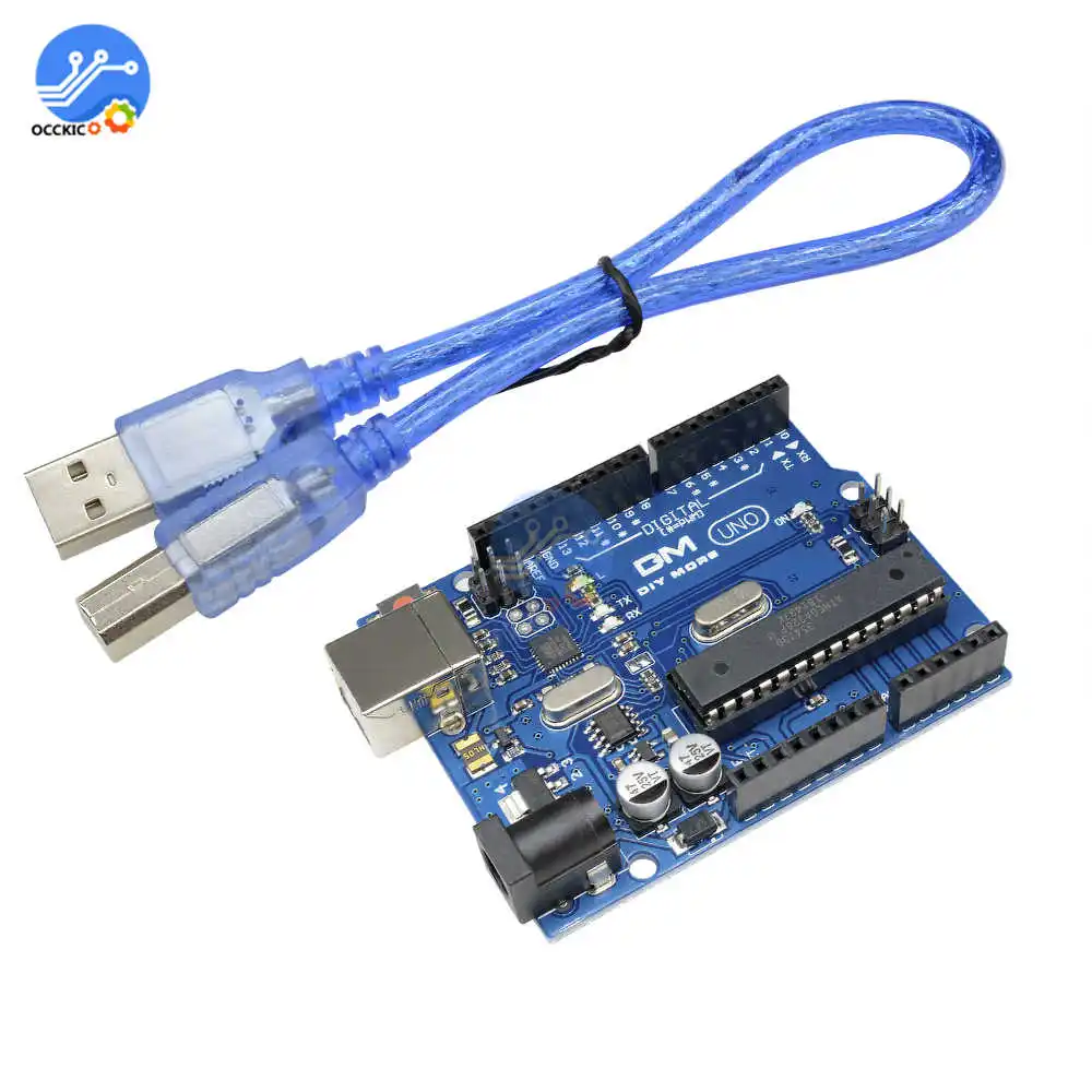 Макетная плата UNO R3 постоянный ток 3 В 5 ATmega328P CH340 CH340G двойной выход для Arduino