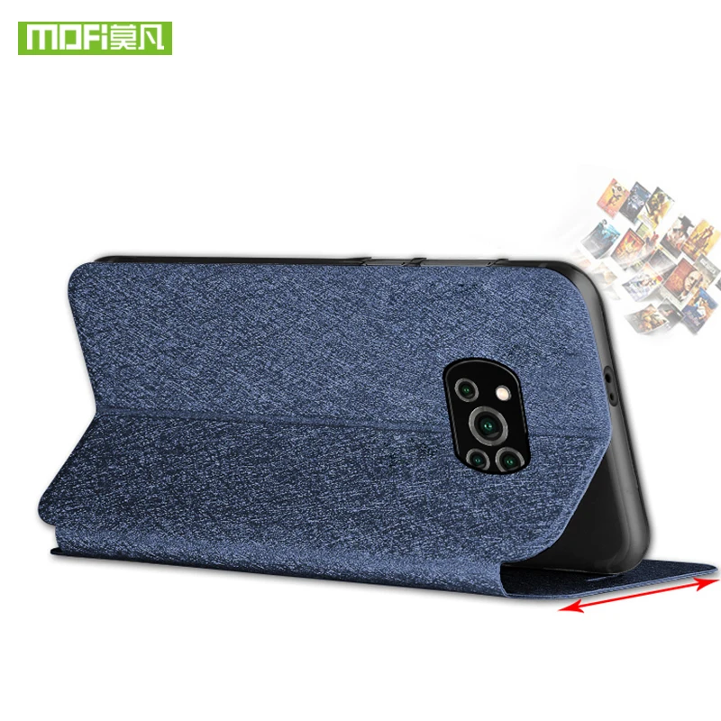 For Xiaomi Mi poco X3 NFC Case Cover for xiaomi poco x3 NFC case Silicone Flip Leather Original Mofi 360 hard Shockproof luxury