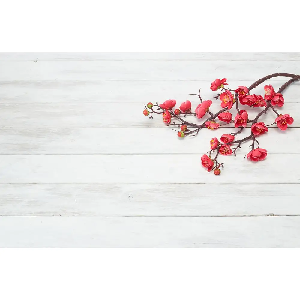 

Vinyl Custom Photography Backdrops Prop scenery+ Flower and Wooden Planks Theme Photography Background 200207FK-00012