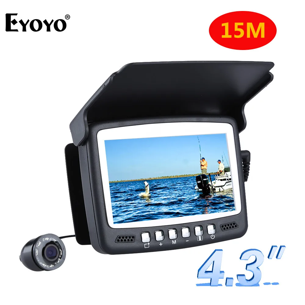 Online Eyoyo-cámara De Vídeo De Pesca Submarina, Monitor HD A Color De 4,3 Pulgadas, 8 Uds., LED Infrarrojo, 15m, Cámara Profesional De Pesca En Hielo