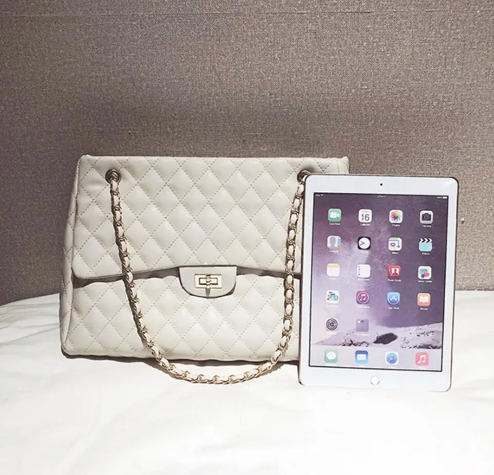 2020 PU Leather Handbags Women's Designer Handbag The Big Lattice Lock Shopping Bag Large Tote Shoulder Bags | Багаж и сумки