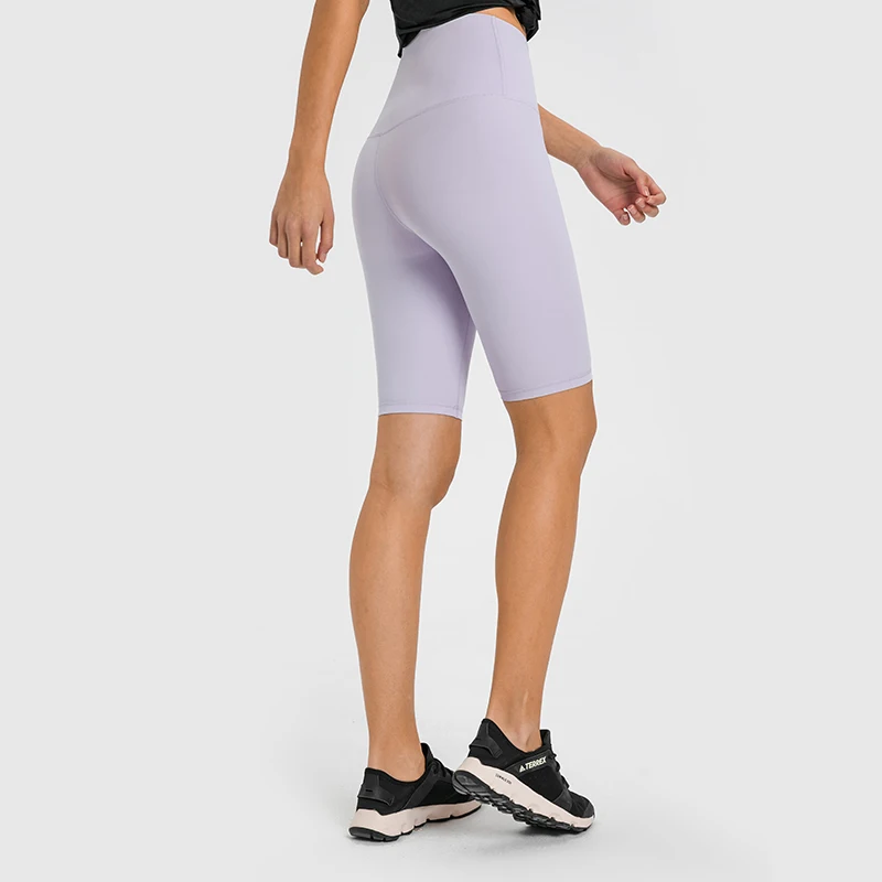 

ABS LOLI Tie Dye/Plain No Front Seam Biker Shorts For Women 10'' Buttery Soft High Waisted Yoga Cycling Workout Shorts