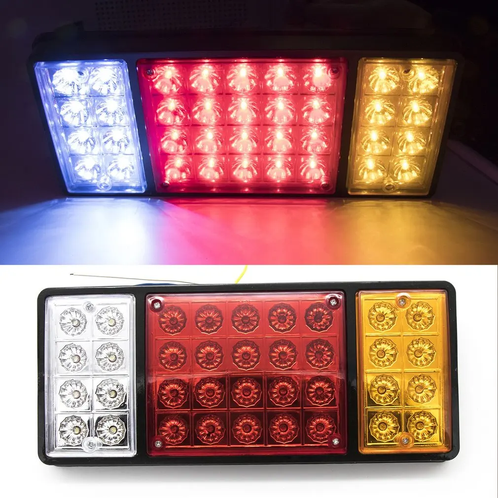 

New new2pcs 12V 36Lamps Plastic Frame Tail Stop Light Brake Lights For Truck Trailer
