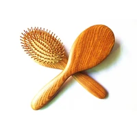 wooden natural bamboo hair vent brush keratin care massager wood massage comb