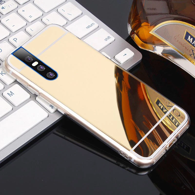 TRISEOLY For Vivo X27 Pro Case Rose Gold Mirror Phone Cases X 27 X27Pro Soft TPU VivoX27 Back Cover Bumper |