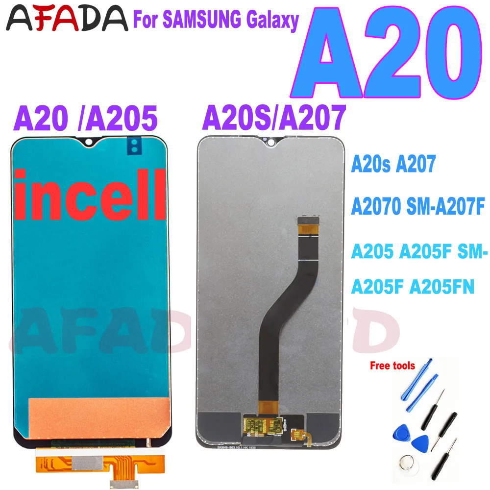 Оригинальный сенсорный ЖК дисплей для SAMSUNG Galaxy A20 A205 A205FN A20s A207 A207F DS A207FN A207U A207F/DS