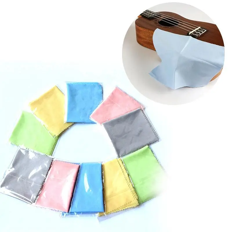 1pcs Microfiber Cleaning Polishing Polish Cloth for Musical Instrument Guitar Violin Piano Clarinet Trumpet Universal | Спорт и