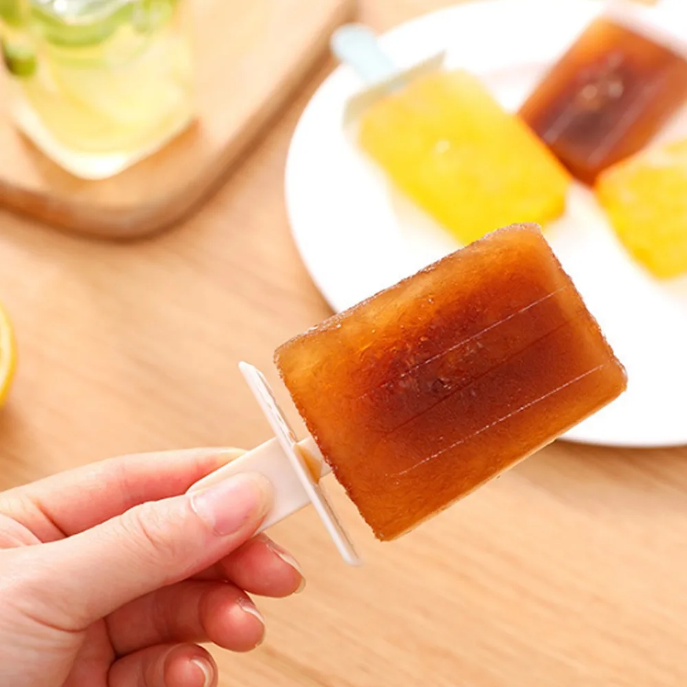 

4 Holte Ice Popsicle Mold Maker Diy Creatieve Zelfgemaakte Zomer Ijs Mallen Met Leuke Sticks Retro Ijs Mallen Koken gereedschap