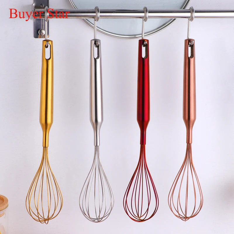 1PC Stainless Steel Balloon Wire Whisk Manual Egg Beater Mixer Kitchen Baking Utensil Milk Cream Butter Cooking | Дом и сад