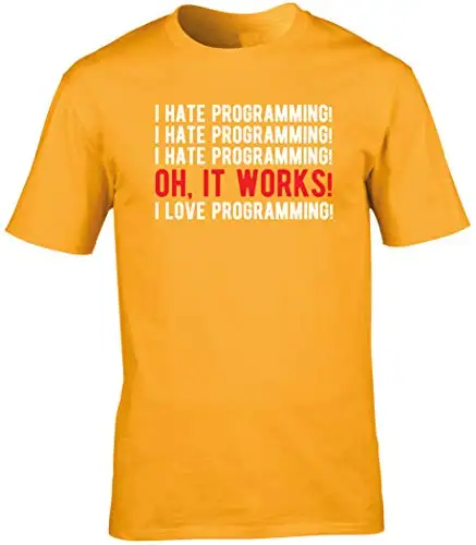 

Summer Men's T-shirt I Hate Programming Alphabet Pattern Printing Harajuku O-neck Casual Loose High-quality Oversized T-shirt