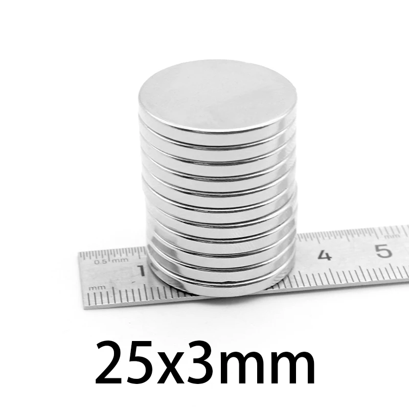 5-50pcs 25x3mm N35 Round Magnets 25mmx3mm Neodymium Magnet 25*3mm Permanent NdFeB Super Strong Powerful Magnet 25*3
