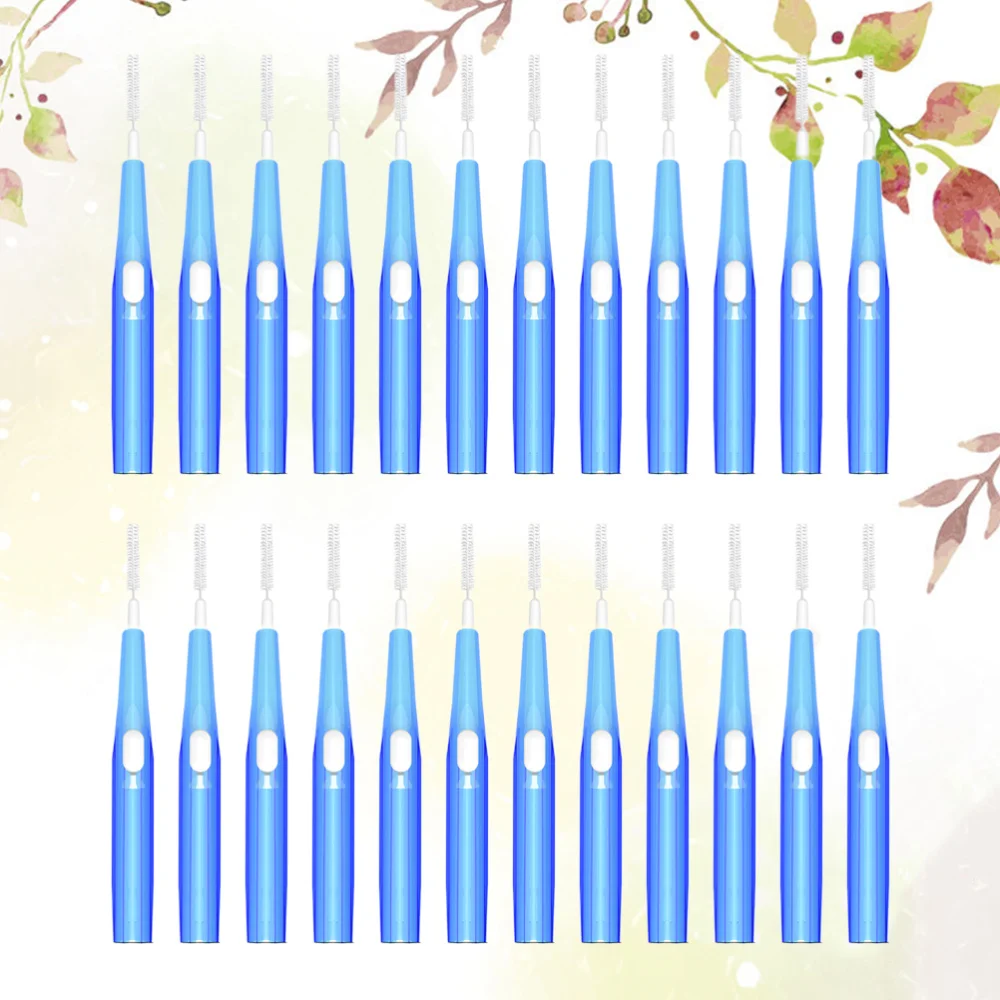 

1 Box 30 Pcs Interdental Brushes Retractable Care Brushes Interdental Cleaner Brush Picks (Blue 0.7mm)