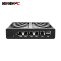 bebepc fanless mini pc firewall router intel celeron n2830 4 lan pfsense ubuntu windows 10 industrial computer pc