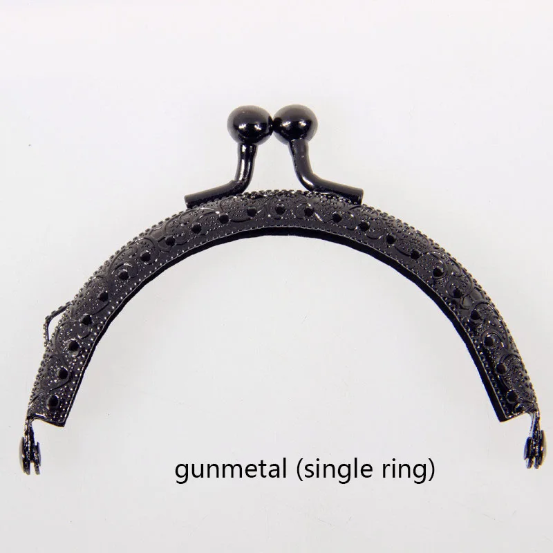 10Pc 8.5cm Round Metal Frame for Coin Purse Handle Clutch Bag Handbag Accessory DIY Leather Craft Purse Clasp Lock Bags Hardware