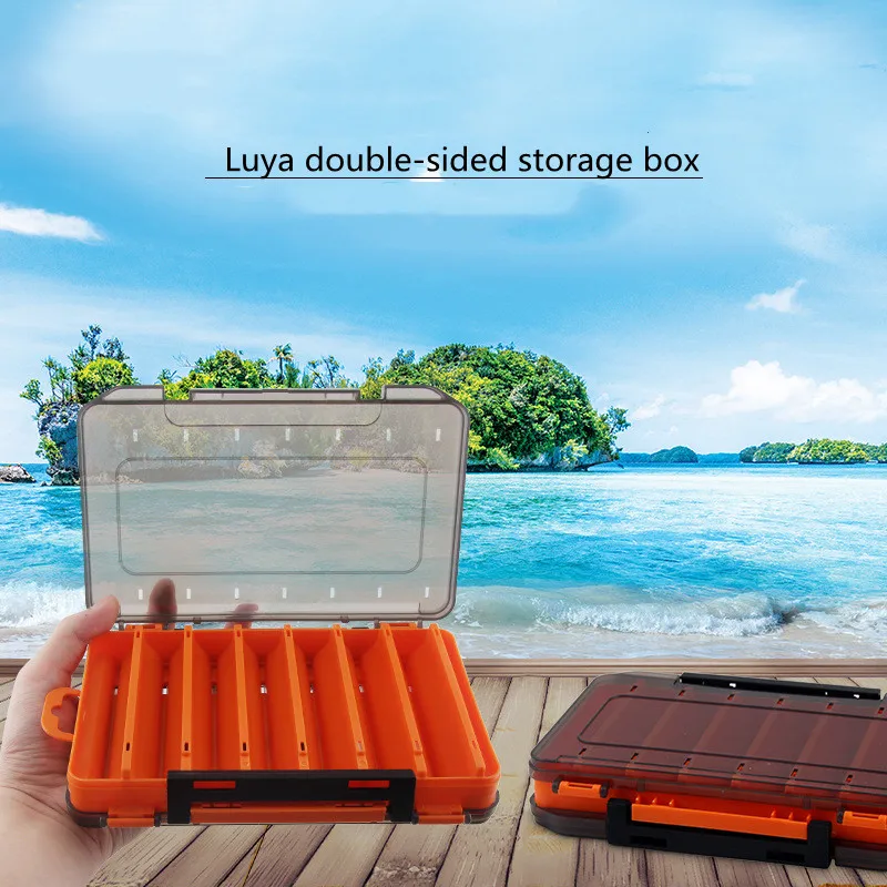 

Luya Double-sided Storage Box Compartment Adjustable Container for Beads Earring Box for Jewelry Rectangle Plastic Tool Box Case
