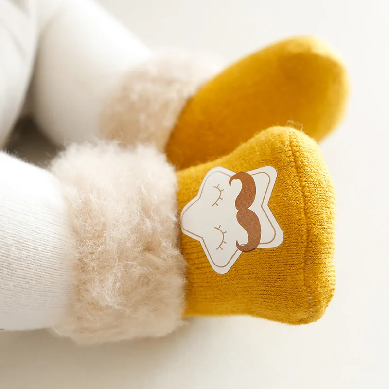 

3 Pairs Autumn Winter Thick Soft Baby Girls Socks Newborn Cartoon Baby Socks Infant Baby Boy Socks Floor Warm Socks