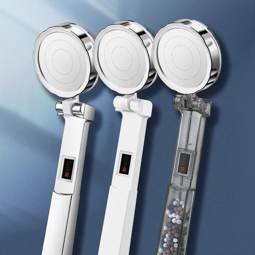 

Pressurized Shower Head 90 Degree Flip Precise Temperature Control Household Digital Shower Sprayer Bathroom Accessories