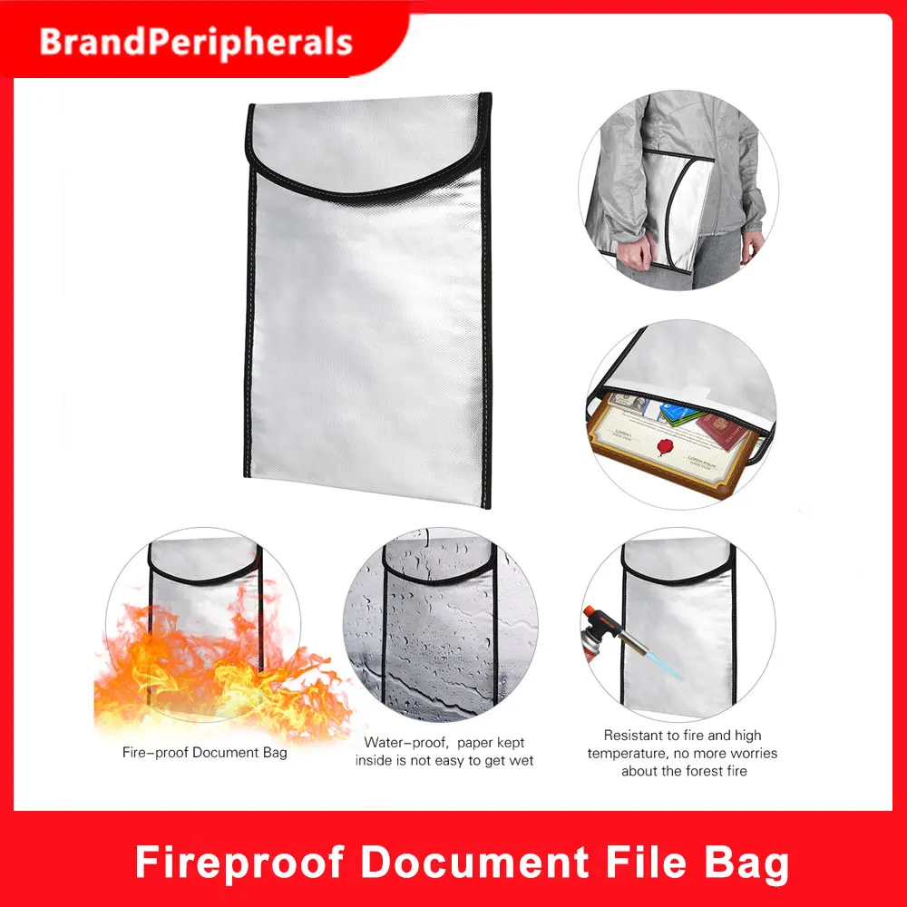 Огнеупорная Сумка для документов бумажник денег паспорта ценных вещей хранения