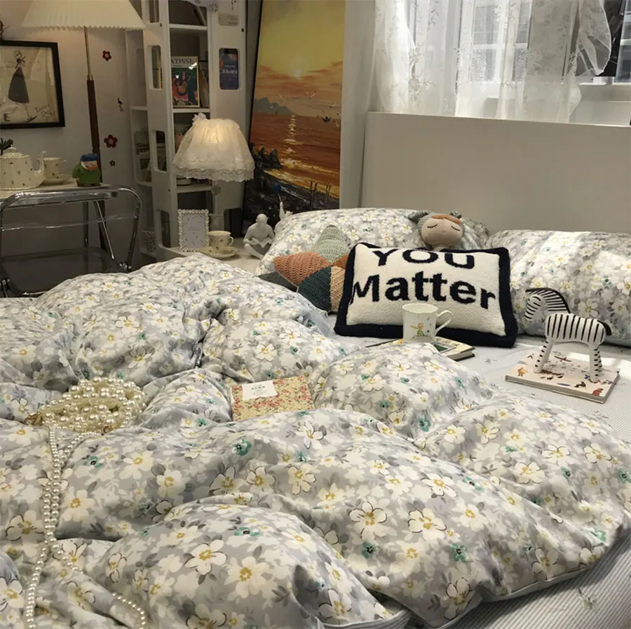 Романтический Комплект постельного белья с французским цветочным рисунком для