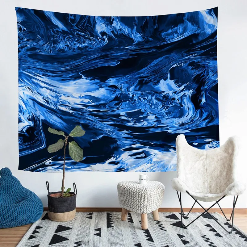

Japanese Style Wall Hanging Tapestry Nordic Home Decoration Wall Art Table Cloth Bedroom Landscape Painting Tapestry Bohemian