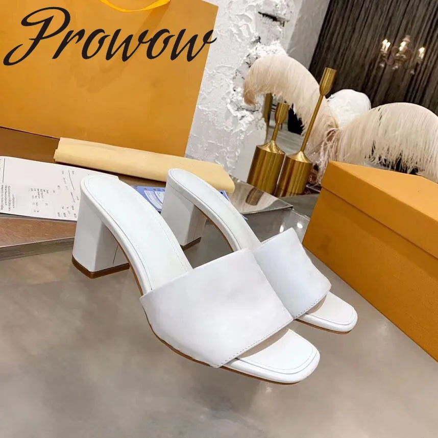 

Prowow Summer Vacation Beach Letter Embroidery Luxury Brand Slippers Cand Color Designer Sandals Slided Women Designer Shoes