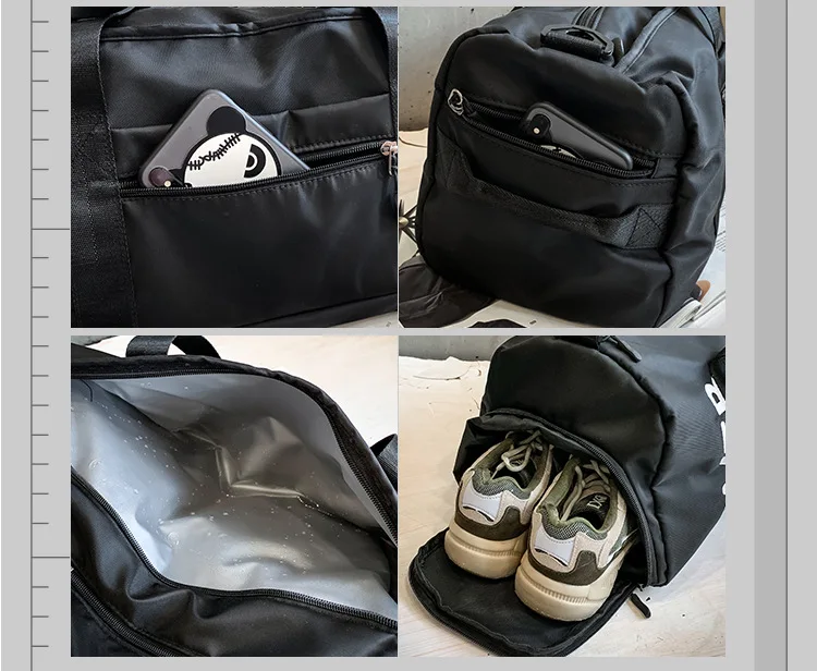 Large Capacity Waterproof Oxford Travel Bag Unisex Zipper Fitness Gym Yoga Sports Handbag Shoulder Messenger Bag Duffle Luggage