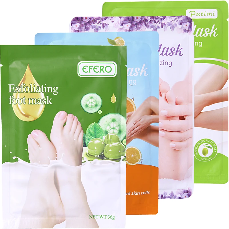 1 Pair Olive Feet Exfoliating Foot Mask Skin Care Remove Dead Whitening Smooth Pedicure Socks Beauty for Unisex |