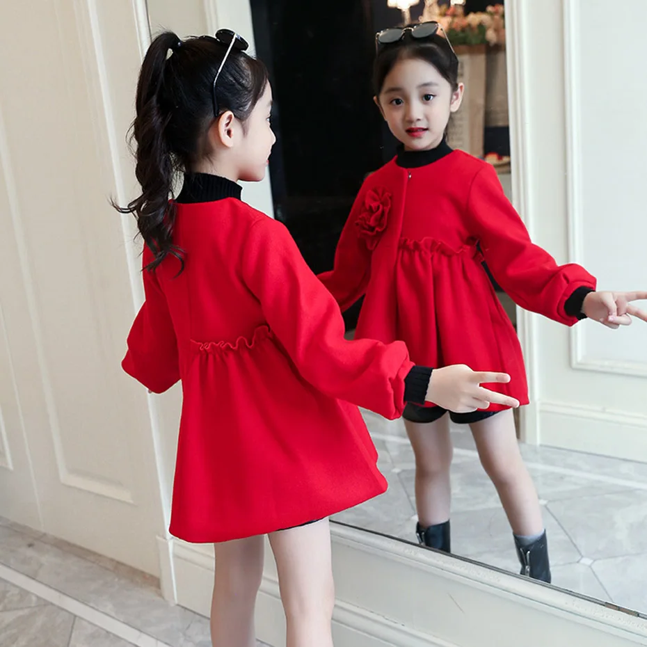 Куртки для девочек однотонная куртка с цветочным рисунком детская верхняя